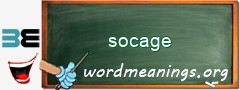 WordMeaning blackboard for socage